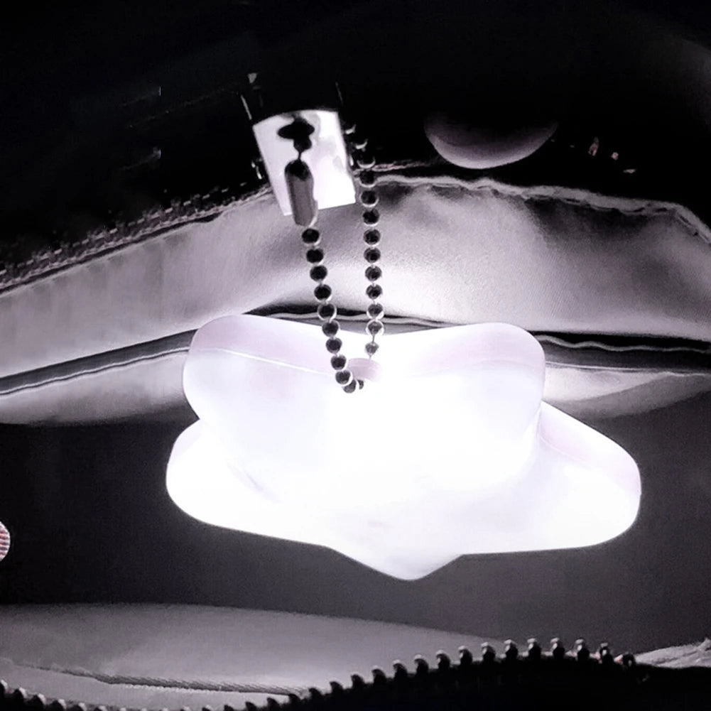 6-1PCS Purse Heart LED Light Automatic Motion Activated Handbag Lamp for Women Bah Purse Charm Purse Heart Keychain Light