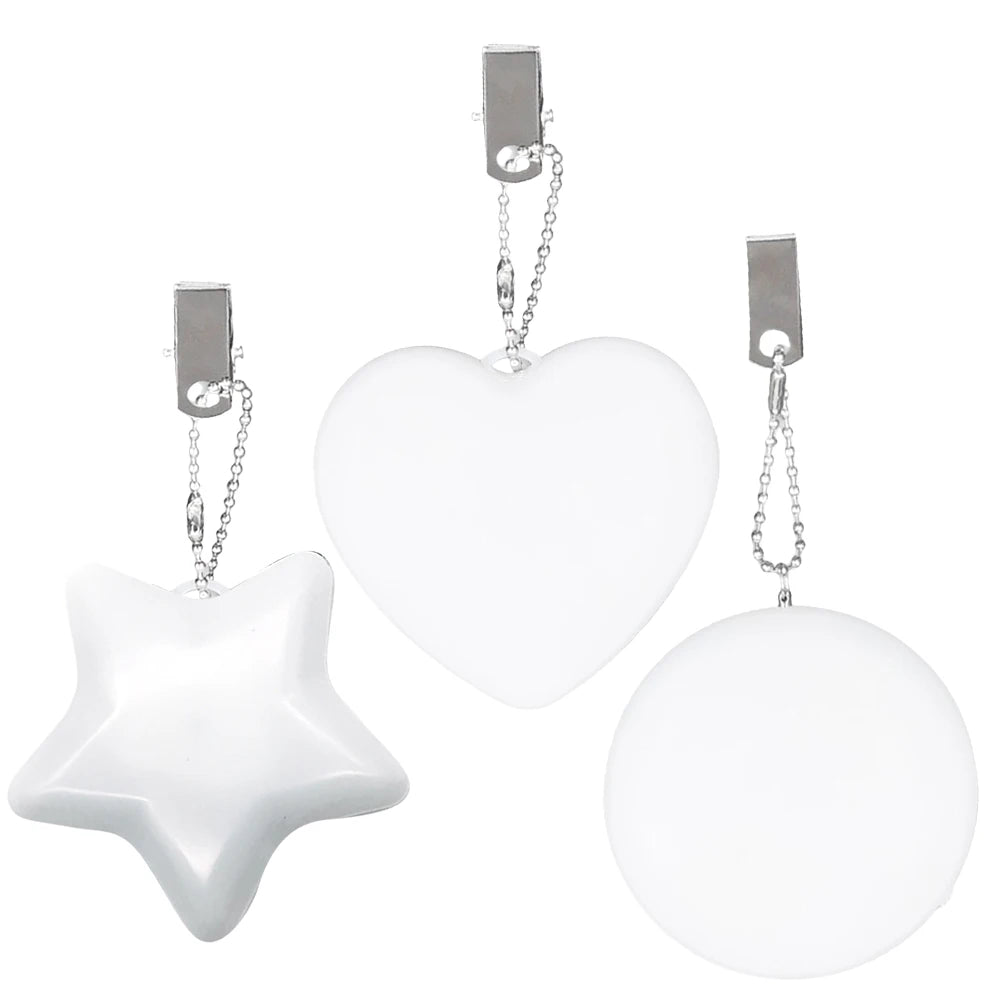 6-1PCS Purse Heart LED Light Automatic Motion Activated Handbag Lamp for Women Bah Purse Charm Purse Heart Keychain Light