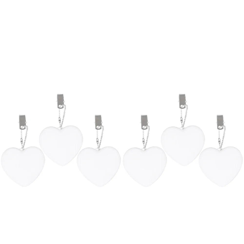 6-1PCS Purse Heart LED Light Automatic Motion Activated Handbag Lamp for Women Bah Purse Charm Purse Heart Keychain Light