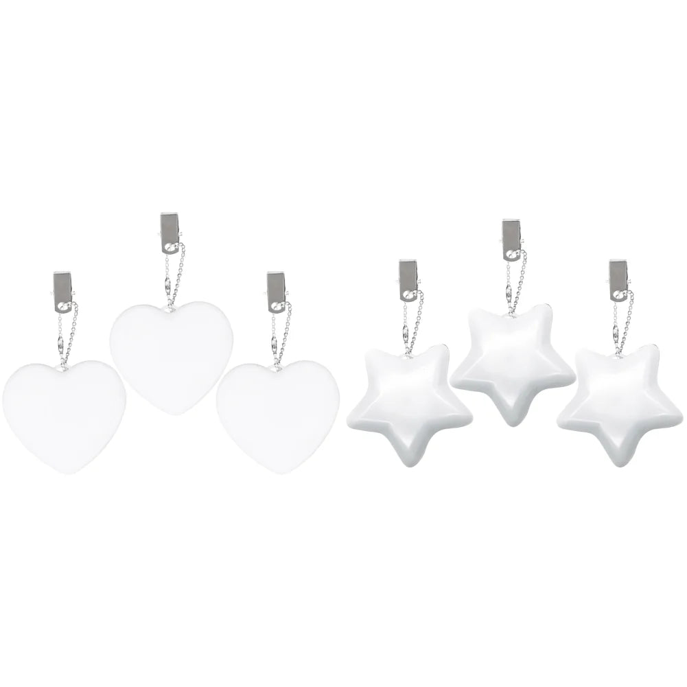 6-1PCS Purse Heart LED Light Automatic Motion Activated Handbag Lamp for Women Bah Purse Charm Purse Heart Keychain Light